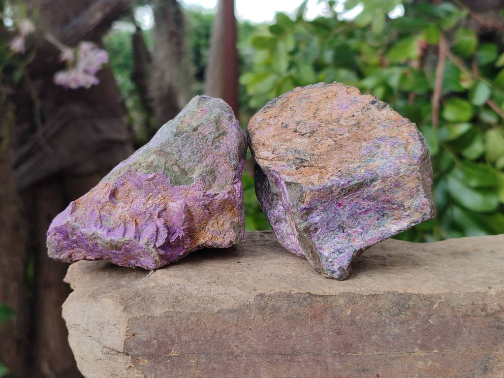 Natural Stichtite Cobbed Specimens x 6 From Barberton, South Africa - Toprock Gemstones and Minerals 