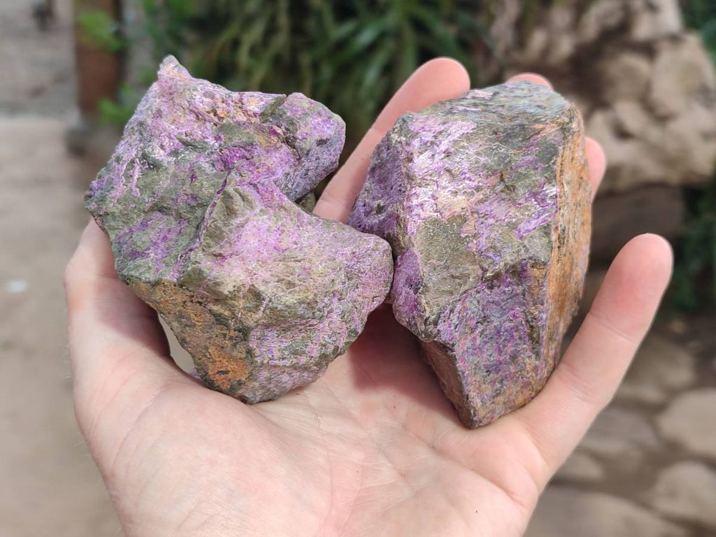 Natural Stichtite Cobbed Specimens x 6 From Barberton, South Africa - Toprock Gemstones and Minerals 