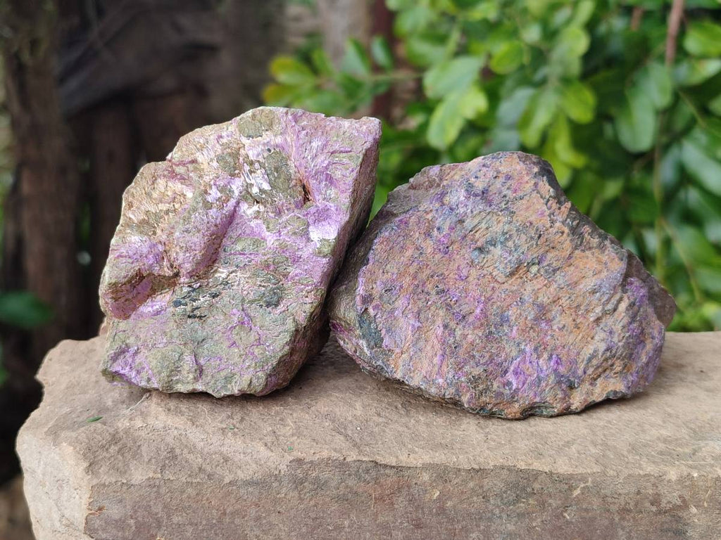 Natural Stichtite Cobbed Specimens x 6 From Barberton, South Africa - Toprock Gemstones and Minerals 