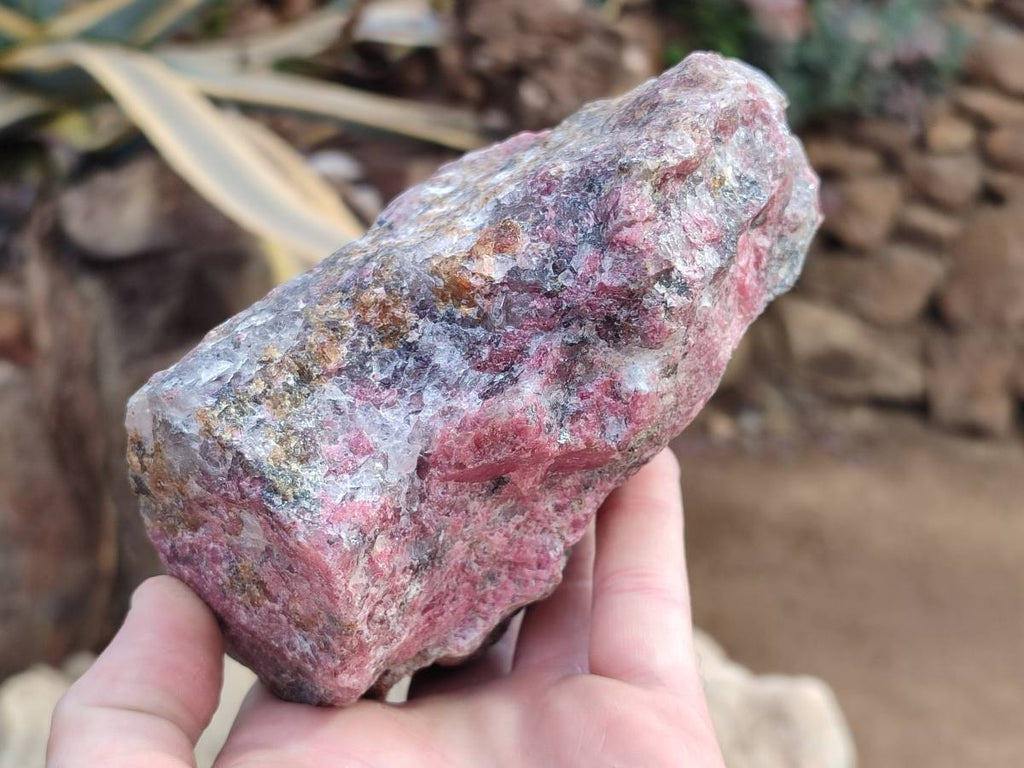 Natural Rhodonite Cobbed Specimens x 4 From Rhusinga, Zimbabwe - Toprock Gemstones and Minerals 