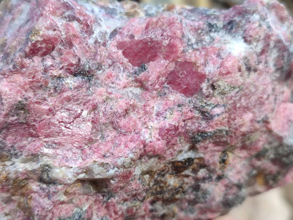 Natural Rhodonite Cobbed Specimens x 4 From Rhusinga, Zimbabwe - Toprock Gemstones and Minerals 
