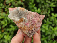 Natural Rhodonite Cobbed Specimens x 4 From Rhusinga, Zimbabwe