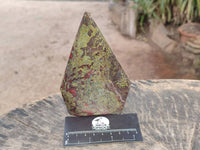 Polished Bastite Dragons Blood Stone Points x 2 From Tshipise, South Africa