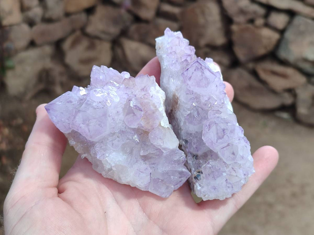 Natural Sunburst Amethyst Spirit Quartz Clusters x 6 From Boekenhouthoek, South Africa - Toprock Gemstones and Minerals 