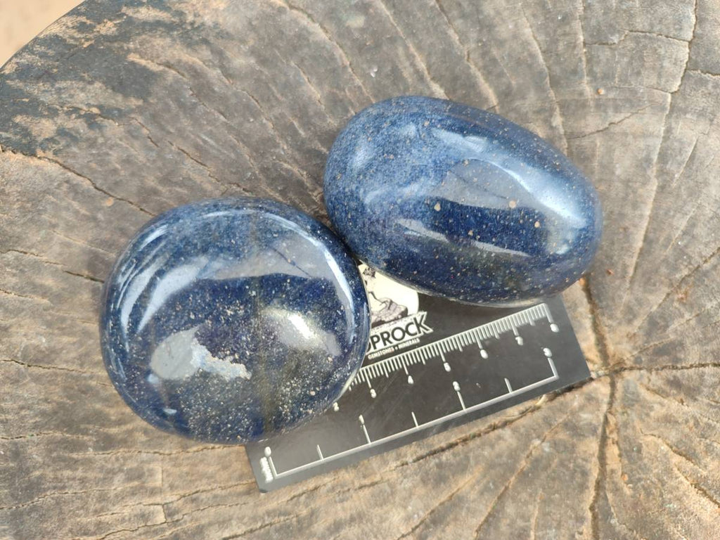Polished Lazulite Galets x 12 From Madagascar - Toprock Gemstones and Minerals 