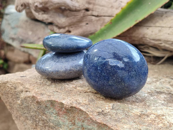Polished Lazulite Galets x 12 From Madagascar