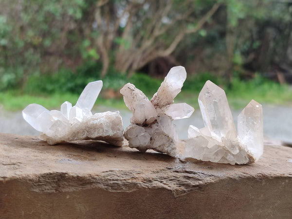 Natural Mixed Quartz Crystal Clusters x 35 From Madagascar