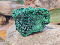Natural Silky Malachite Specimens x 6 From Kasompe, Congo