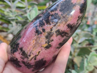 Polished Rhodonite Standing Free Form x 1 From Ambindavato, Madagascar