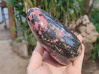 Polished Rhodonite Standing Free Form x 1 From Ambindavato, Madagascar - Toprock Gemstones and Minerals 