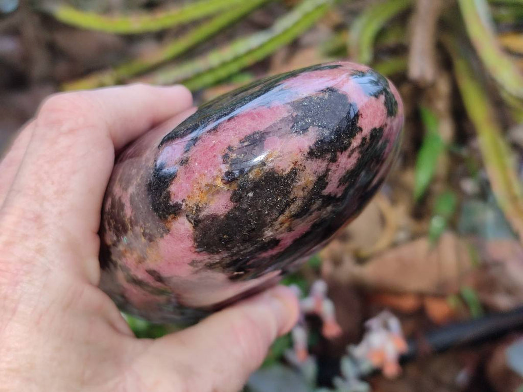 Polished Rhodonite Standing Free Form x 1 From Ambindavato, Madagascar - Toprock Gemstones and Minerals 