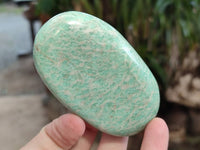 Polished Amazonite Palm Stones x 9 From Zimbabwe