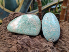 Polished Amazonite Palm Stones x 9 From Zimbabwe - Toprock Gemstones and Minerals 