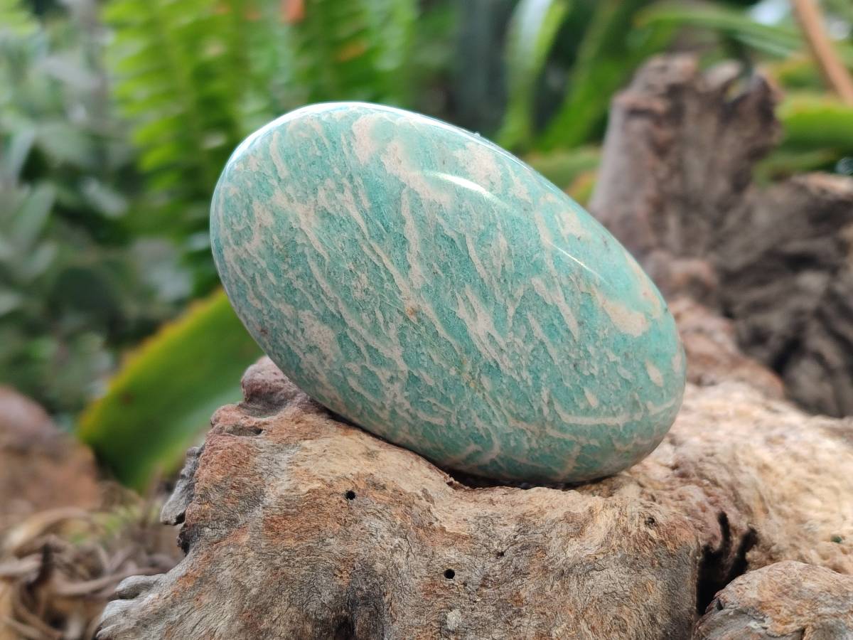 Polished Amazonite Palm Stones x 9 From Zimbabwe - Toprock Gemstones and Minerals 