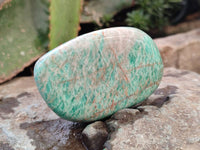 Polished Amazonite Palm Stones x 9 From Zimbabwe