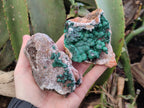 Natural Crystalline Ball Malachite and Quartz On Dolomite Matrix Specimens x 6 From Mindingi Mine, Kambove, Congo - Toprock Gemstones and Minerals 