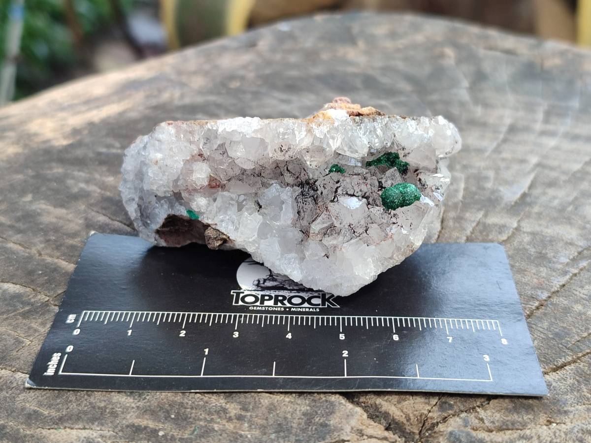 Natural Crystalline Ball Malachite and Quartz On Dolomite Matrix Specimens x 6 From Mindingi Mine, Kambove, Congo - Toprock Gemstones and Minerals 