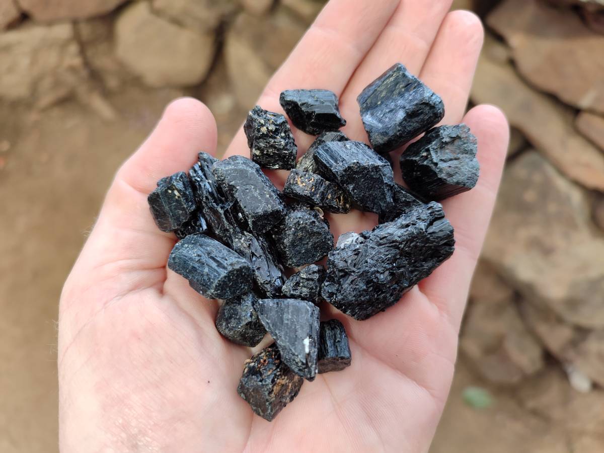Natural Alluvial Schorl Black Tourmaline Crystals x 2.65 Kg Lot From Zimbabwe - Toprock Gemstones and Minerals 