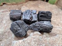 Natural Alluvial Schorl Black Tourmaline Crystals x 2.65 Kg Lot From Zimbabwe