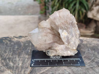 Natural Smokey Phantom Quartz Clusters x 4 From Luena, Congo