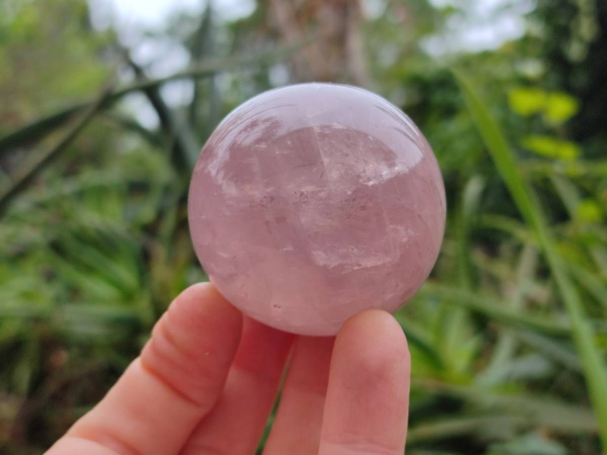 Polished Rose Quartz Spheres x 6 From Madagascar - Toprock Gemstones and Minerals 