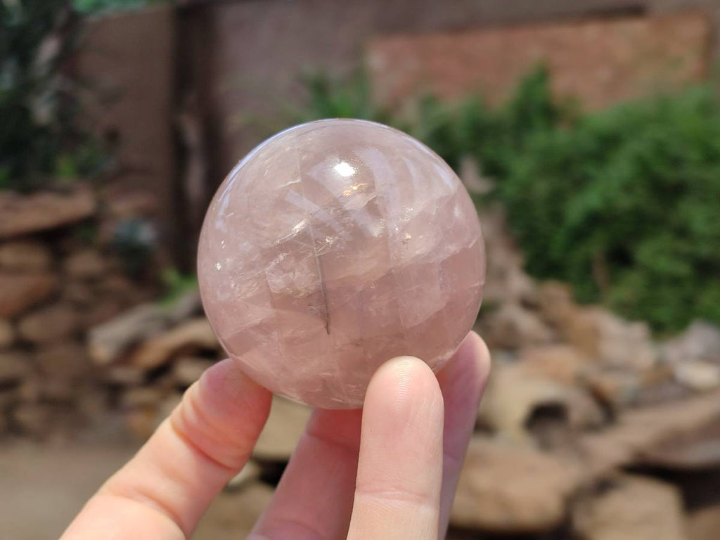 Polished Rose Quartz Spheres x 6 From Madagascar - Toprock Gemstones and Minerals 