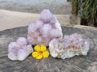 Natural Amethyst Spirit Quartz Clusters x 3 From Boekenhouthoek, South Africa