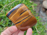 Polished Golden Tiger's Eye Jumbo Tumbled Stones x 12 From Prieska, South Africa
