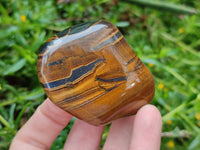 Polished Golden Tiger's Eye Jumbo Tumbled Stones x 12 From Prieska, South Africa