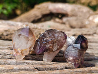 Natural Window Amethyst Crystals x 20 From Chiredzi, Zimbabwe