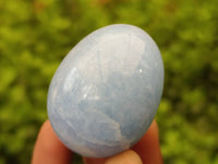 Polished Blue Calcite Eggs x 17 From Madagascar