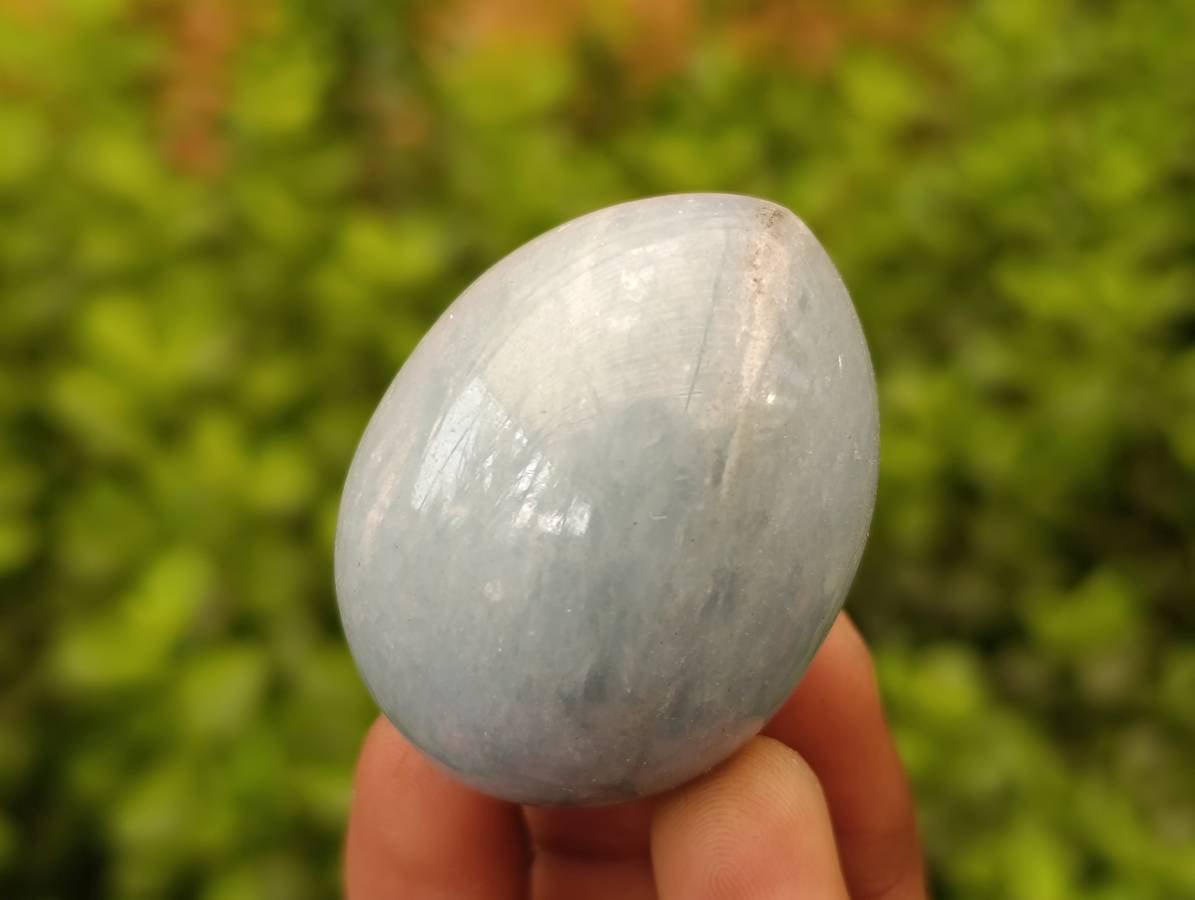 Polished Blue Calcite Eggs x 17 From Madagascar - Toprock Gemstones and Minerals 