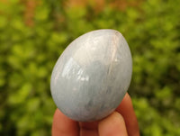 Polished Blue Calcite Eggs x 17 From Madagascar