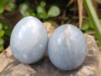 Polished Blue Calcite Eggs x 17 From Madagascar - Toprock Gemstones and Minerals 