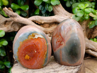Polished Polychrome Jasper Standing Free Forms x 6 From NW Coast, Madagascar