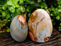 Polished Polychrome Jasper Standing Free Forms x 6 From NW Coast, Madagascar