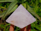 Polished Rose Quartz Pyramids x 3 From Madagascar - Toprock Gemstones and Minerals 
