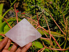 Polished Rose Quartz Pyramids x 3 From Madagascar - Toprock Gemstones and Minerals 