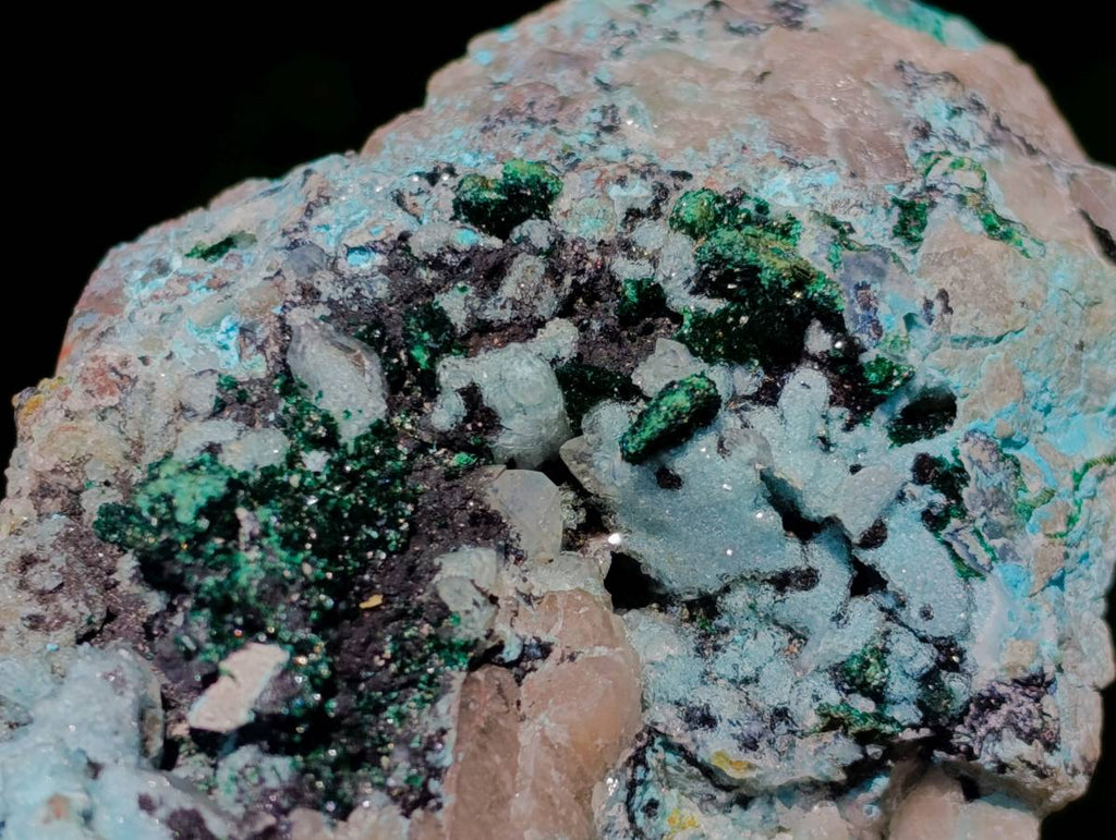 Natural Drusy Coated Malacolla On Dolomite Specimens x 6 From Congo - Toprock Gemstones and Minerals 