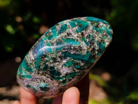 Polished Emerald Mica 'Mutokolite' Standing Free Forms x 4 From Mutoko, Zimbabwe