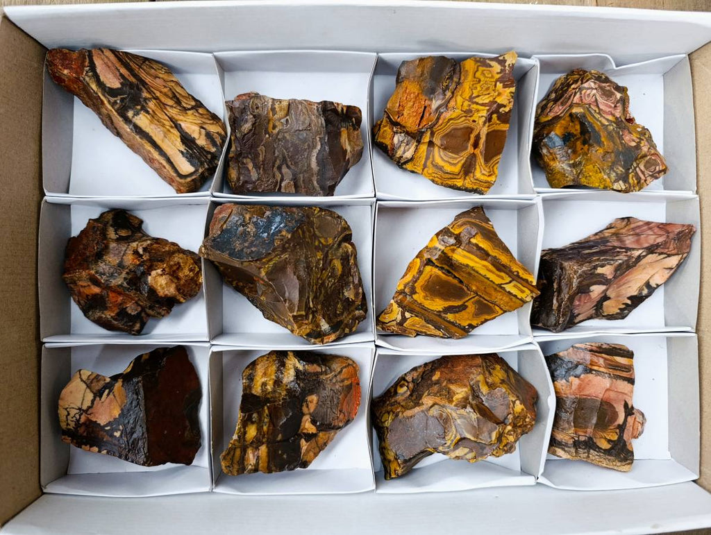 Natural Nguni Jasper Cobbed Specimens x 12 From N.Cape,  South Africa - Toprock Gemstones and Minerals 