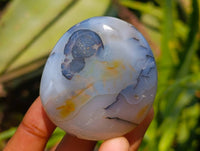 Polished Banded Agate Palm Stones x 12 From Madagascar