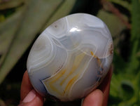 Polished Banded Agate Palm Stones x 12 From Madagascar