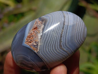 Polished Banded Agate Palm Stones x 12 From Madagascar