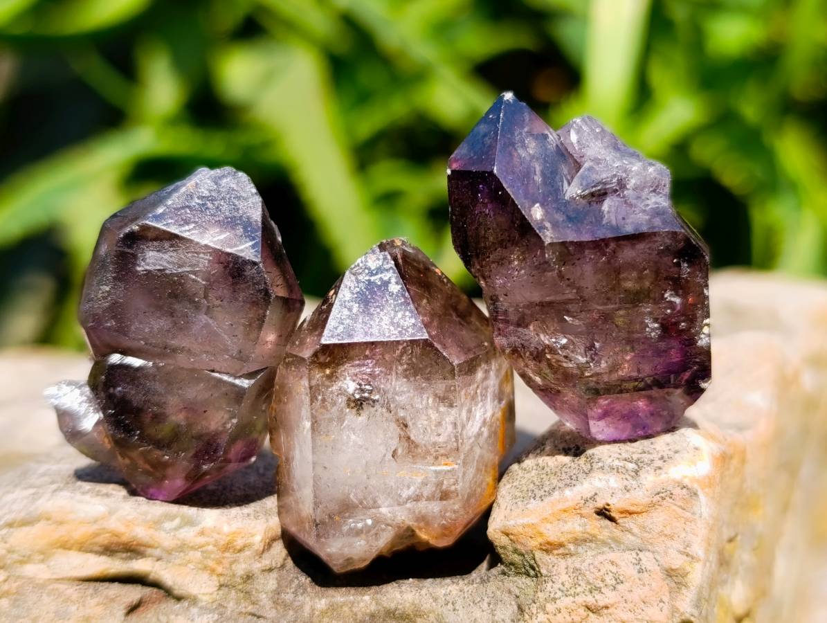 Natural Window Amethyst Crystals x 35 From Chiredzi, Zimbabwe - Toprock Gemstones and Minerals 