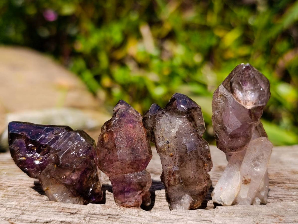 Natural Window Amethyst Crystals x 35 From Chiredzi, Zimbabwe - Toprock Gemstones and Minerals 