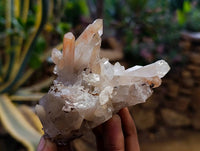 Natural Tangerine Quartz Clusters x 6 From Madagascar
