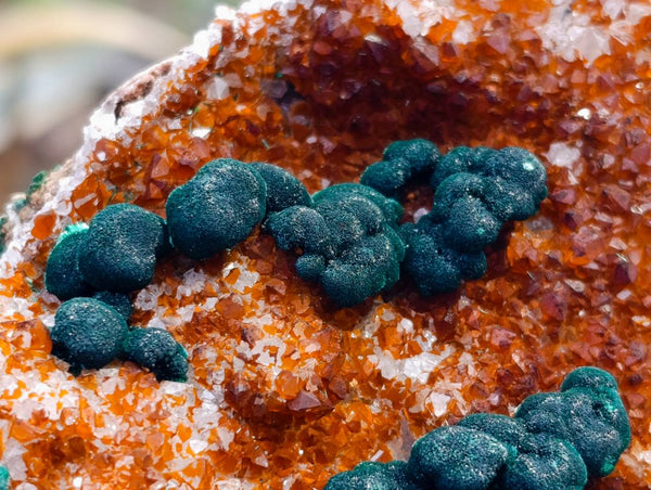 Natural Ball Malachite On Quartz Matrix Specimens x 2 From Mindingi Mine, Kambove, Congo