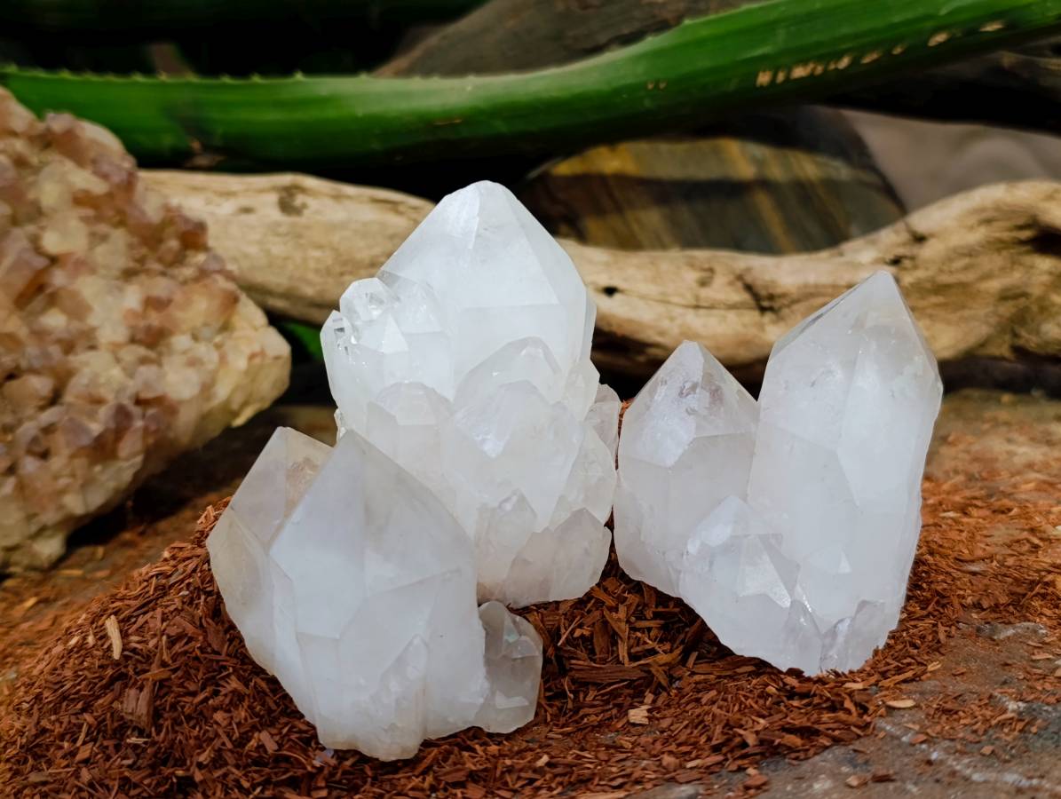 Natural Quartz Crystals And Clusters x 12 From Madagascar - Toprock Gemstones and Minerals 