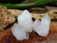 Natural Quartz Crystals And Clusters x 12 From Madagascar